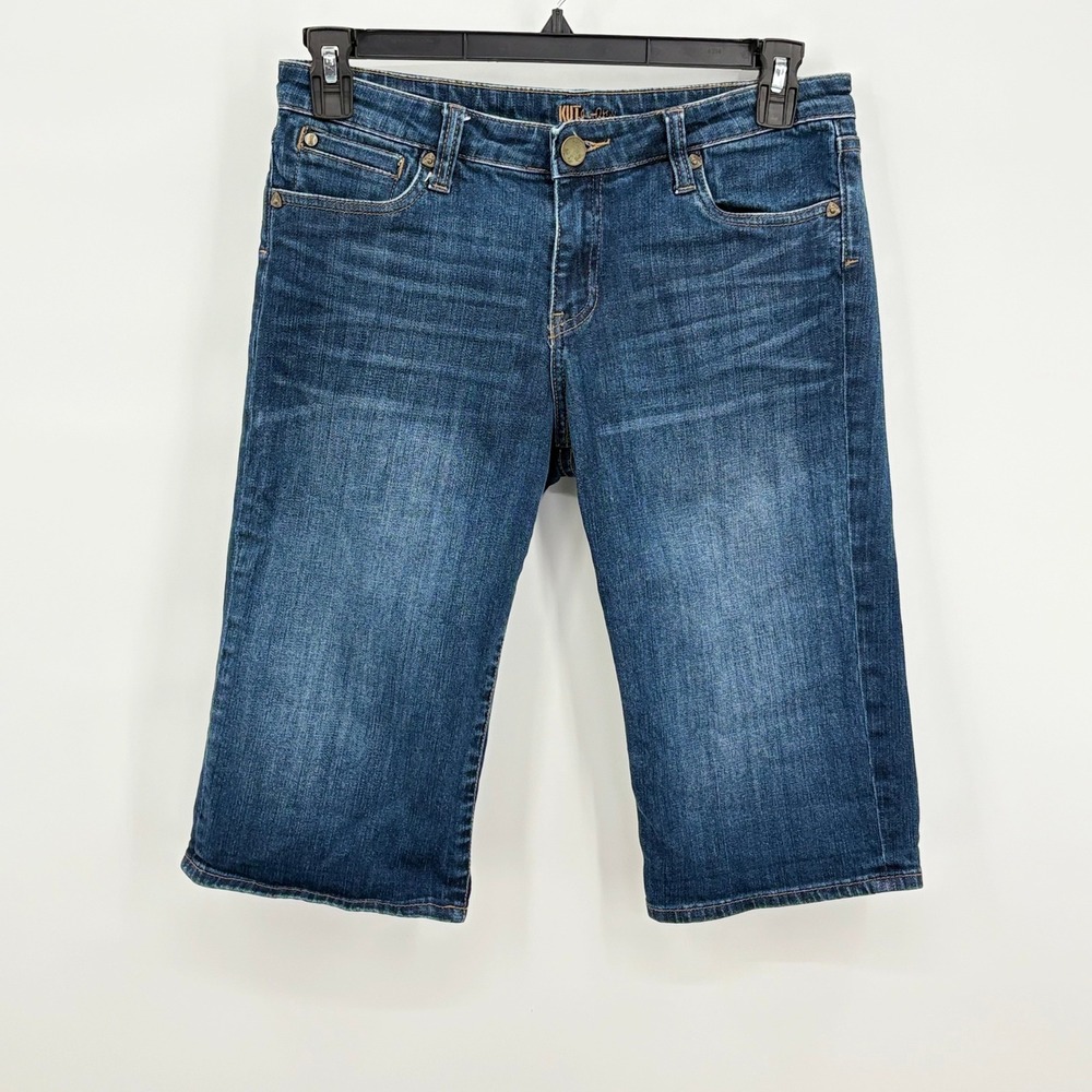 Kut from the Kloth Womens Size 10 Dark Wash Denim Bermuda Shorts KB130MA1 Blue